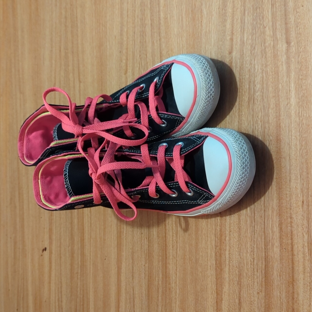High top Converse - W8 - Hot pink, Bright yellow, Black